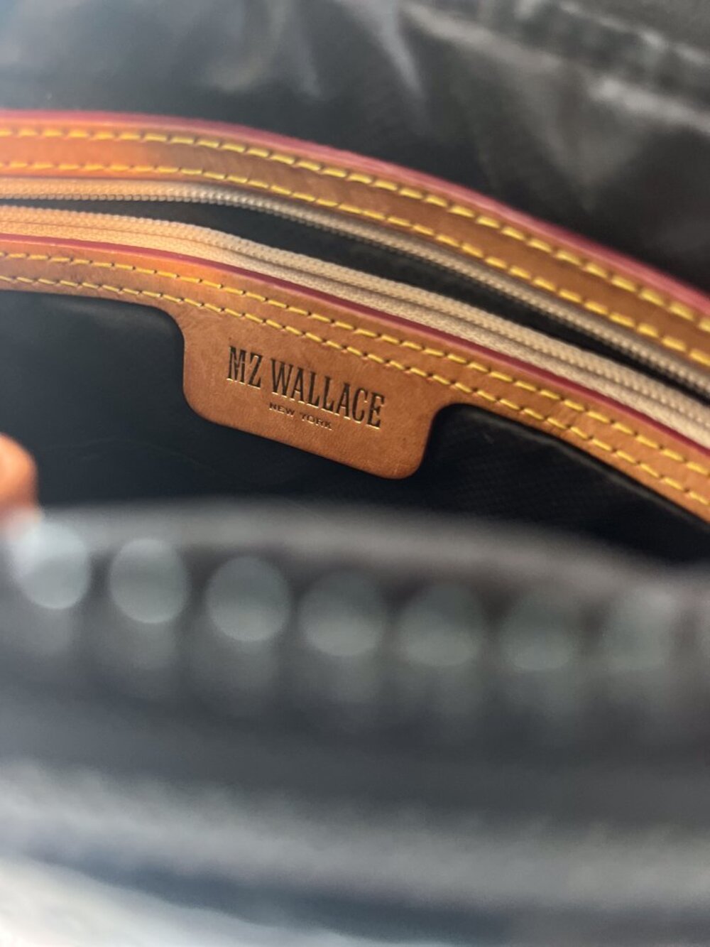 Mz wallace black lacquer crossbody metro scout leather strap - Picture 9 of 14